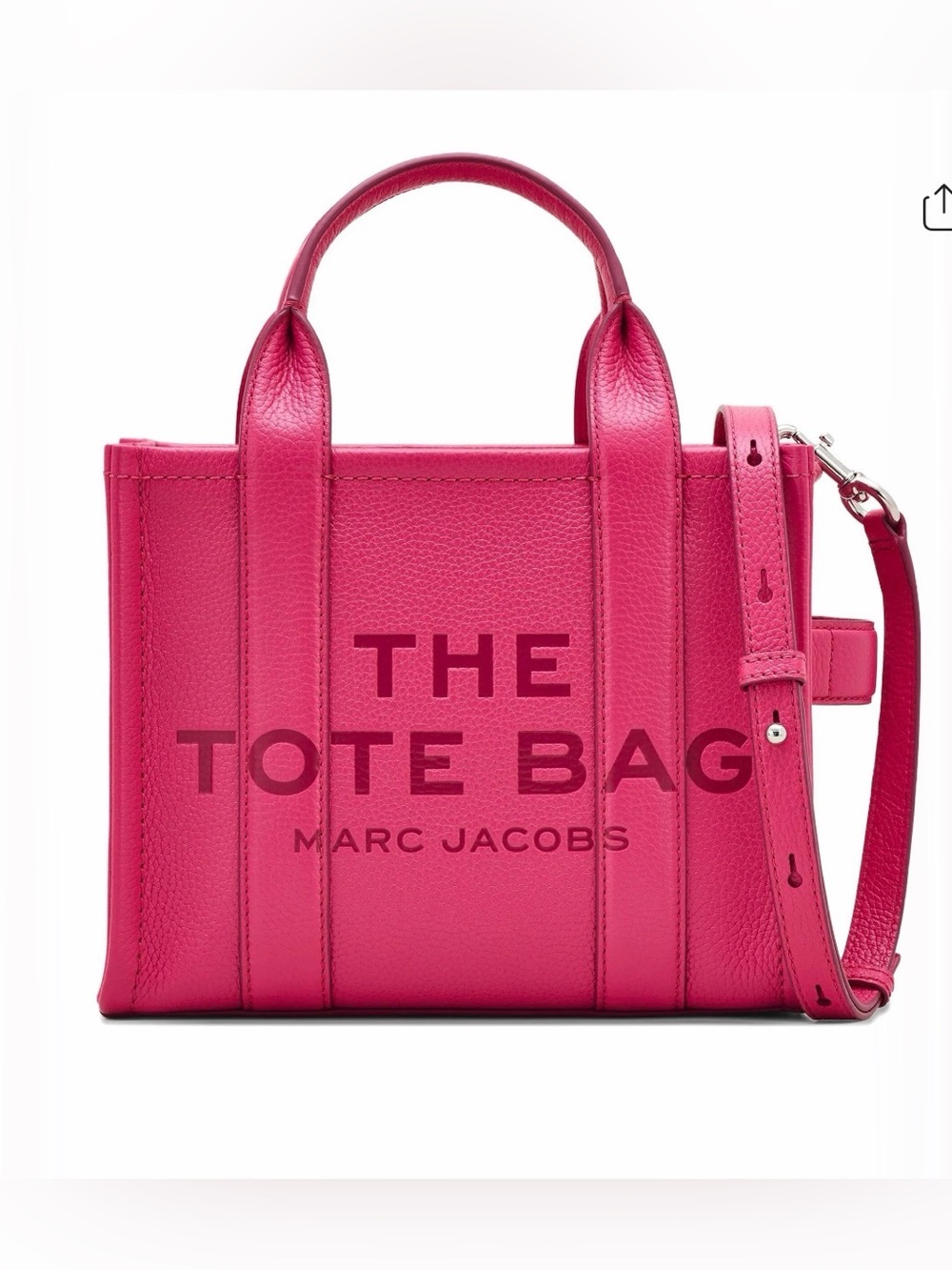 NWT Marc Jacobs The Leather Small Tote Bag - Raspberry Pink